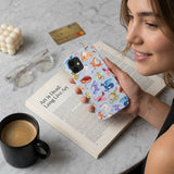 Powder Blue Dragon Cuties iPhone 12 Mini Case - Lifestyle photo showing phone case in use