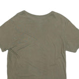 NIKE Mens Green Cotton Blend T-Shirt M Short Sleeve Crew Neck Logo Print