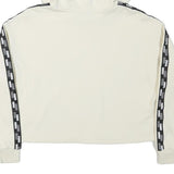 PUMA Womens Cream Hoodie M Cotton Blend Crop Top Sport Casual