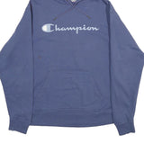 CHAMPION Mens Blue Pullover Hoodie M Cotton Blend Casual Sportswear