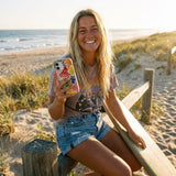 Seashell Octopi iPhone 15 Case - Lifestyle photo showing phone case in use
