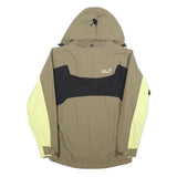 JACK WOLFSKIN Womens Beige & Yellow Outdoor Jacket UK 8 Polyester Blend Zip