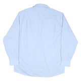 TOMMY HILFIGER Mens Blue Cotton Blend Shirt L Button-Down Collar Long Sleeve
