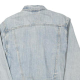 LEVI'S Mens Blue Denim Jacket S Cotton Blend Classic Button Closure Casual