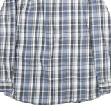 RIDGECUT Mens Blue Grey White Checked Shirt 2XL Cotton Long Sleeve Casual