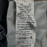 Carhartt Double Knee Carpenter Jeans - 32W 33L Light Wash Cotton Blend