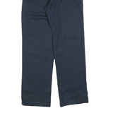 DICKIES Mens Cotton Blend Navy Regular Straight Trousers W32 L32 Workwear Zip