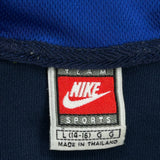 Nike Polo Shirt - Large Blue Polyester
