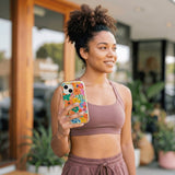 Sage Green Bright Spring iPhone 16 Pro Case - Lifestyle photo showing phone case in use