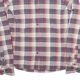 COLUMBIA Womens Purple & Pink Plaid Shirt M Long Sleeve Button Closure