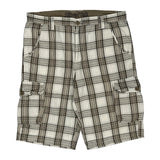 Levis Checked Cargo Shorts - 38W 12L Brown Cotton
