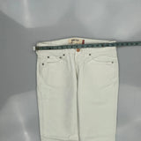Levis Boot Cut Jeans - 33W UK 12 White Cotton