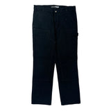 Carhartt Double Knee Carpenter Trousers - 36W 34L Black Cotton