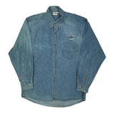 Cancun Hard Rock Cafe Graphic Denim Shirt - XL Blue Denim