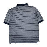 Nike Striped Polo Shirt - 2XL Blue Cotton