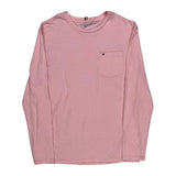 Tommy Hilfiger Long Sleeve T-Shirt - Large Pink Cotton