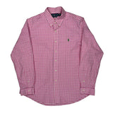 Ralph Lauren Checked Shirt - XL Pink Cotton