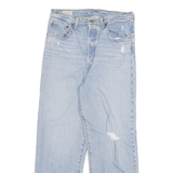 LEVI'S Big E Womens Blue Regular Straight Denim Cotton Blend Light W28 L27