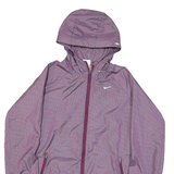 NIKE Womens Purple Jacket S Polyester Blend Lightweight Hooded Zip Sportswear