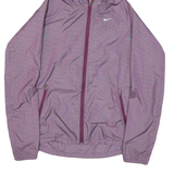 NIKE Womens Purple Jacket S Polyester Blend Lightweight Hooded Zip Sportswear