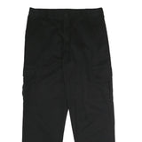 DICKIES Mens Black Polyester Blend Regular Fit Straight Leg Trousers W36 L32
