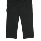 DICKIES Mens Black Polyester Blend Regular Fit Straight Leg Trousers W36 L32