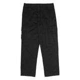 DICKIES Mens Black Polyester Blend Regular Fit Straight Leg Trousers W36 L32