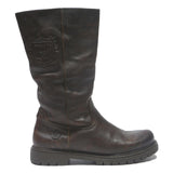 PANAMA JACK Womens Leather Ankle Boots Brown UK 7 Comfortable Stylish