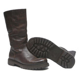 PANAMA JACK Womens Leather Ankle Boots Brown UK 7 Comfortable Stylish