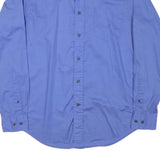 NAUTICA Mens Blue Cotton Blend Shirt M Classic Button-Down Long Sleeve