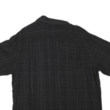 CAMPIA Mens Black Rayon XL Shirt Hawaiian Palm Tree Print Relaxed Fit Casual