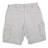 CARHARTT Mens Shorts Grey Casual Cargo M W33 Cotton Blend Utility Workwear