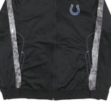 REEBOK Mens Black Grey NFL Track Jacket XL Polyester Blend Zip Sportswear