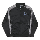 REEBOK Mens Black Grey NFL Track Jacket XL Polyester Blend Zip Sportswear