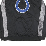 REEBOK Mens Black Grey NFL Track Jacket XL Polyester Blend Zip Sportswear