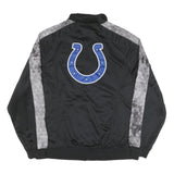 REEBOK Mens Black Grey NFL Track Jacket XL Polyester Blend Zip Sportswear