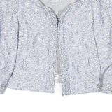 SCERVINO Womens Blue Cotton Blend Jacket S Woven Plain Stylish Elegant