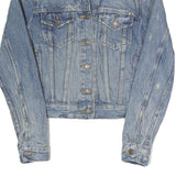 LEVI'S Womens Blue Denim Jacket XS Cotton Blend Button Closure Classic