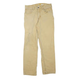 CARHARTT Mens Cotton Blend Beige Regular Fit Straight Leg Trousers W32 L32