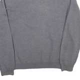 CALVIN KLEIN Mens Grey Plain Cotton Blend V-Neck Basic Knit Jumper 2XL Classic