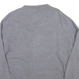 CALVIN KLEIN Mens Grey Plain Cotton Blend V-Neck Basic Knit Jumper 2XL Classic