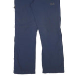JACK WOLFSKIN Womens Polyester Blend Navy Blue Regular Fit Straight Leg Trousers