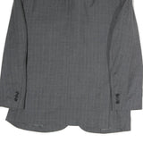 Mens Grey Plain Classic Jacket L Cotton Button Closure Formal Blazer