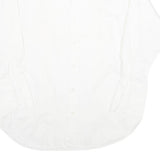 Mens White Cotton Blend Shirt Long Sleeve Button Up L Classic Formal Casual