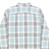 LEVI'S Mens Blue & Grey Check Shirt L Cotton Blend Long Sleeve Casual