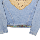 Mens Blue Denim Cotton Button Jacket S Plain Western Style Casual Wear