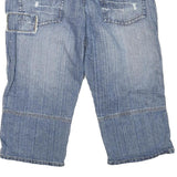 SOUTHERN Mens Denim Blue Casual Shorts L W38 Distressed Cotton Blend