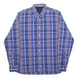 TOMMY HILFIGER Mens Blue & Red Check Shirt L Classic Fit Button-Down Collar