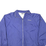 REEBOK Mens Blue Lightweight Jacket L Polyester Blend Plain Zip Up Sportswear