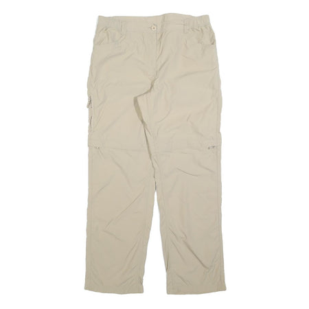 TREVOLUTION Womens Beige Regular Fit Straight Leg Trousers W32 L30 Lightweight